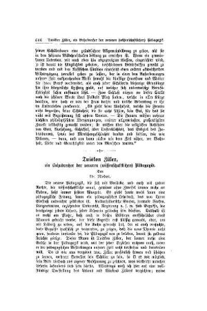 Tuiskon Ziller : ein Bahnbrecher der neuen (wissenschaftlichen) Pädagogik