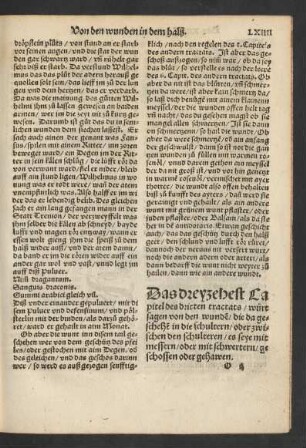 Das dreyzehest Capitel des dritten tractats/ würt sagen von den wunden/ die da geschehen in die schultern/ ...