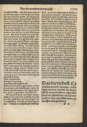 Das dreyzehest Capitel des dritten tractats/ würt sagen von den wunden/ die da geschehen in die schultern/ ...