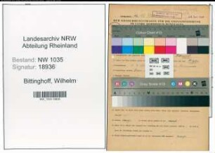 Entnazifizierung Wilhelm Bittinghoff , geb. 03.07.1902 (Koksmeister)