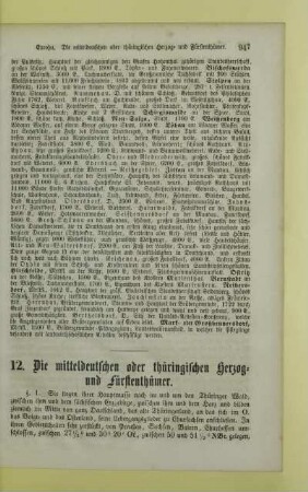 12. Die mitteldeutschen oder thüringischen Herzog- und Fürstenthümer