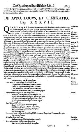 De Apro, Locus, et Generatio. Cap. XXXVII.