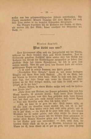 Viertes Kapitel: Was bleibt von uns?