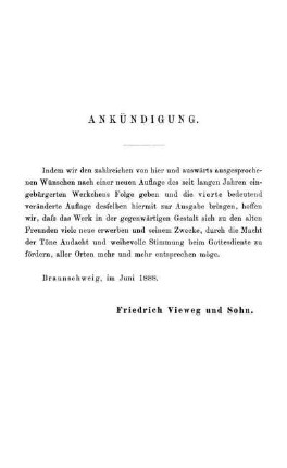 Ankündigung.