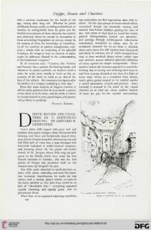 8: Dieppe, Rouen and Chartres as a sketching ground