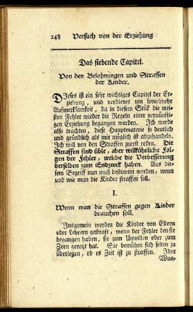 Das siebende Capitel. Von den Belohnungen und Straffen der Kinder.