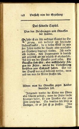 Das siebende Capitel. Von den Belohnungen und Straffen der Kinder.
