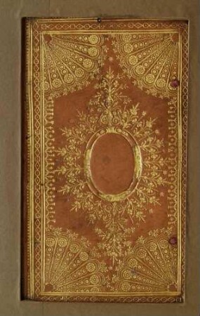 Bucheinband mit Goldpressung