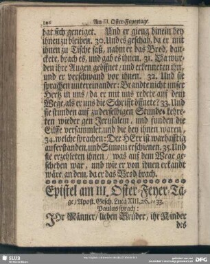 [Am III. Oster-Feyertage]