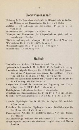 10, Forstwissenschaft