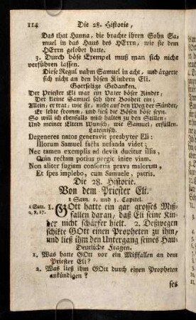 114-123, Die 28. - 29. Historie