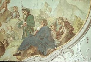 Östliches Bild: Predigt des heiligen Ulrich in Rümelingen (Schweiz)