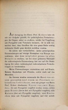 Beiträge zur Kenntniss der Pyrogallolwirkung