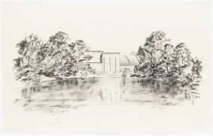 Konzerthaus »Palmengarten«, Frankfurt/Main: Perspektivische Ansicht vom großen Weiher