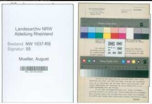 Entnazifizierung August Mueller , geb. 01.08.1891 (Stadtinspektor)