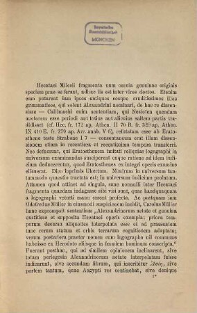De Hecataei Milesii fragmentis quae ad Hispaniam et Galliam pertinent