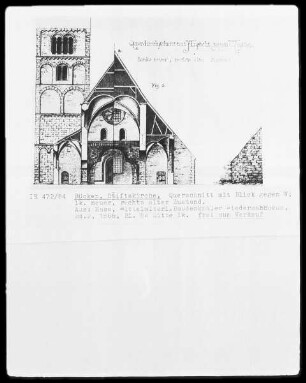 Querschnitt der Stiftskirche in Bücken
