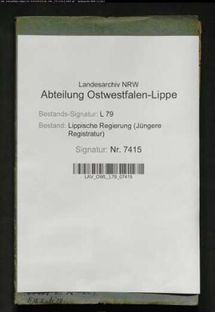 Anlegung von Chausseegräben an der Chaussee vor Langenholzhausen