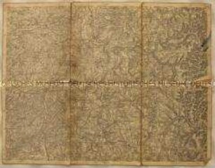 Topographische Karte der Gegend um Fénétrange in Lothringen