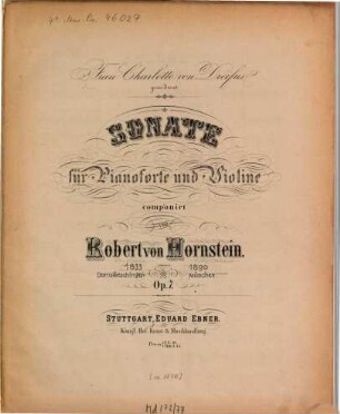 Sonate : für Pianoforte u. Violine ; op. 7