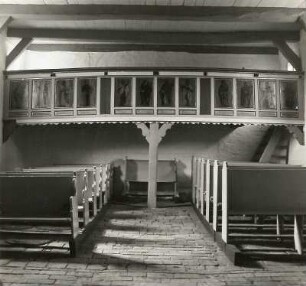 Zehrental-Jeggel. Dorfkirche. Inneres mit Ausstattung (1724)