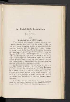 Zur Bracteatenkunde Süddeutschlands