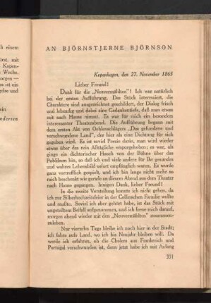 An Björnstjerne Björnson [1865]