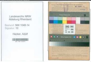 Entnazifizierung Adolf Hecker , geb. 19.04.1904 (Geschaeftsfuehrer)