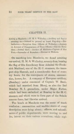 Chapter II. Arrival at Mandavie ...