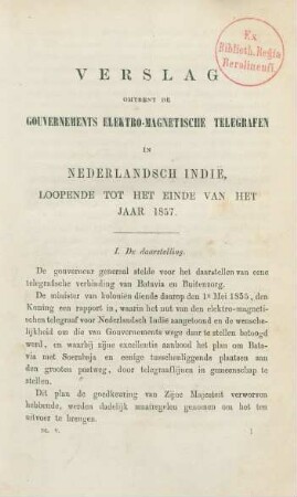 Verslag ... van het jaar 1857