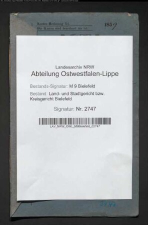 Erblasser: Schnittker, Heinrich Franz Joseph: Testament