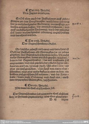 Der XIX: Artickel. Wie man die theil abschreiben soll.