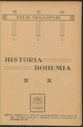 1919005300: Historia bohemia