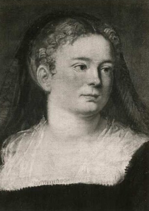 Bildnis einer Dame in Trauer : Gemälde "Bildnis einer Dame in Trauer", Ausschnitt: Brustbild (Tintoretto; Leinwand; 104 x 87 cm; Staatliche Kunstsammlungen Dresden (SKD))