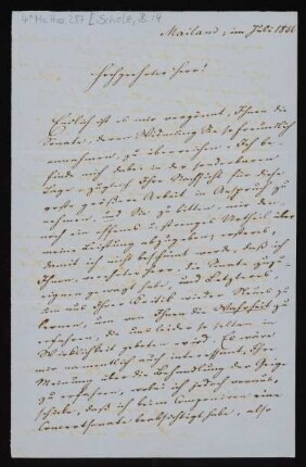 Brief von Bernhard Scholz an Louis Spohr