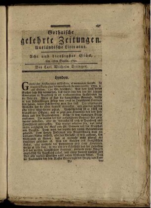 Acht und dreyßigstes Stück, den 18ten Sepbr. 1790.