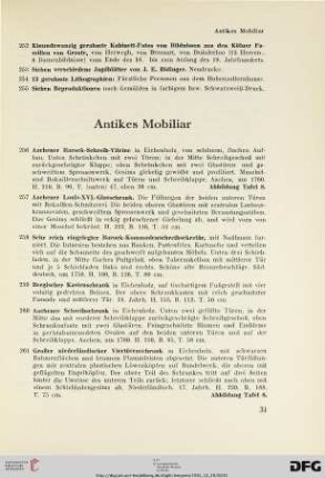 Antikes Mobiliar (Nr. 256-335)