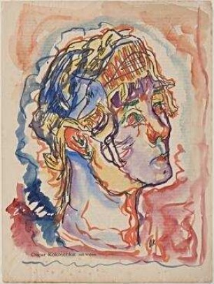Der Sturm: Monatsschrift für Kultur und die Künste.- Berlin: Sturm, 7.1916,9. Darin: Abb.: Lithographie von Oskar Kokoschka, handkoloriert von unbekannt, Abgebildete: Nell Walden