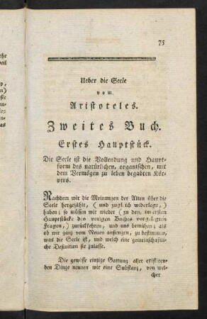 75-126, Erstes Hauptstück bis sechstes Hauptstück.
