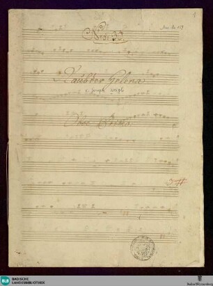 Il Ratto d'Elena. Excerpts. Arr - Don Mus.Ms. 159 : ob (2), cl (2), fag (2), cor (2)
