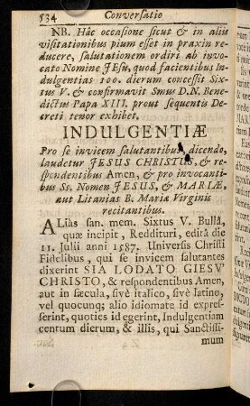 534-536, Indulgentiae pro se invicem salutantibus dicendo ...