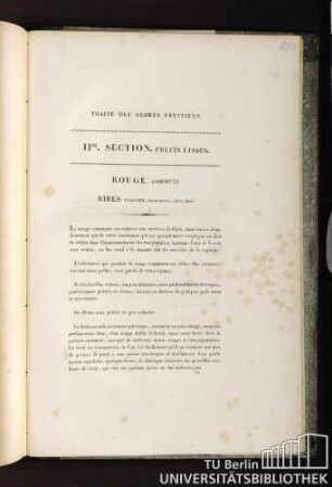 II.me section. Fruits lisses. Rouge commune. Ribes vulgare, fructo parvo, rubro, laevi.