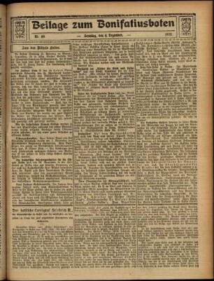 Zweite Ausgabe vom Sonntag, den 04. Dezember 1927.