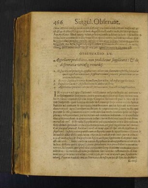 Observatio XV. Appellare prohibitus, non probibetur supplicare: et de differentia utriusq, remedij.