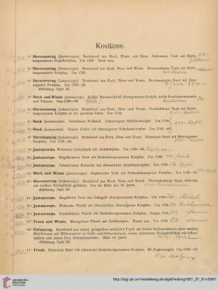 Kostüme (Nr. 1-198)