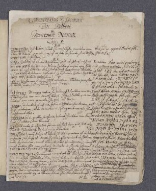 VI. [Weitere Nachschrift der in IV. überlieferten Vorlesung]