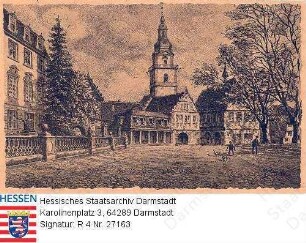 Erbach im Odenwald, Schloss, Kirche und Rathaus