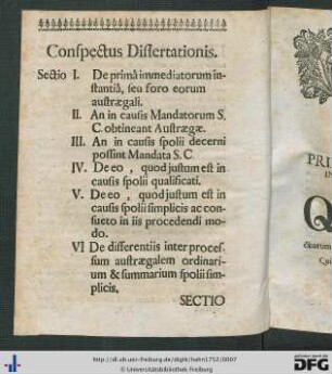 Conspectus Dissertationis.