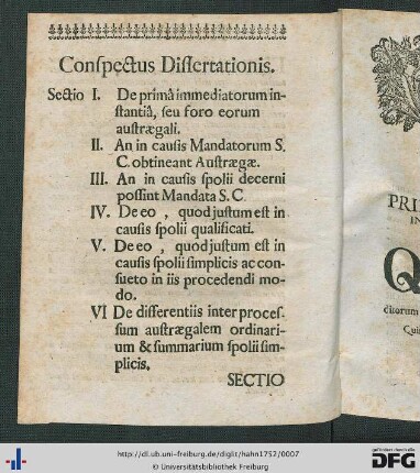 Conspectus Dissertationis.