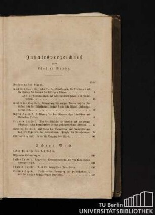 Inhaltsverzeichniß zum fünften Bande.